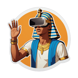 A pharaoh discovering virtual reality